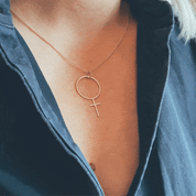 Lucía Feminist Pendant 18k Gold