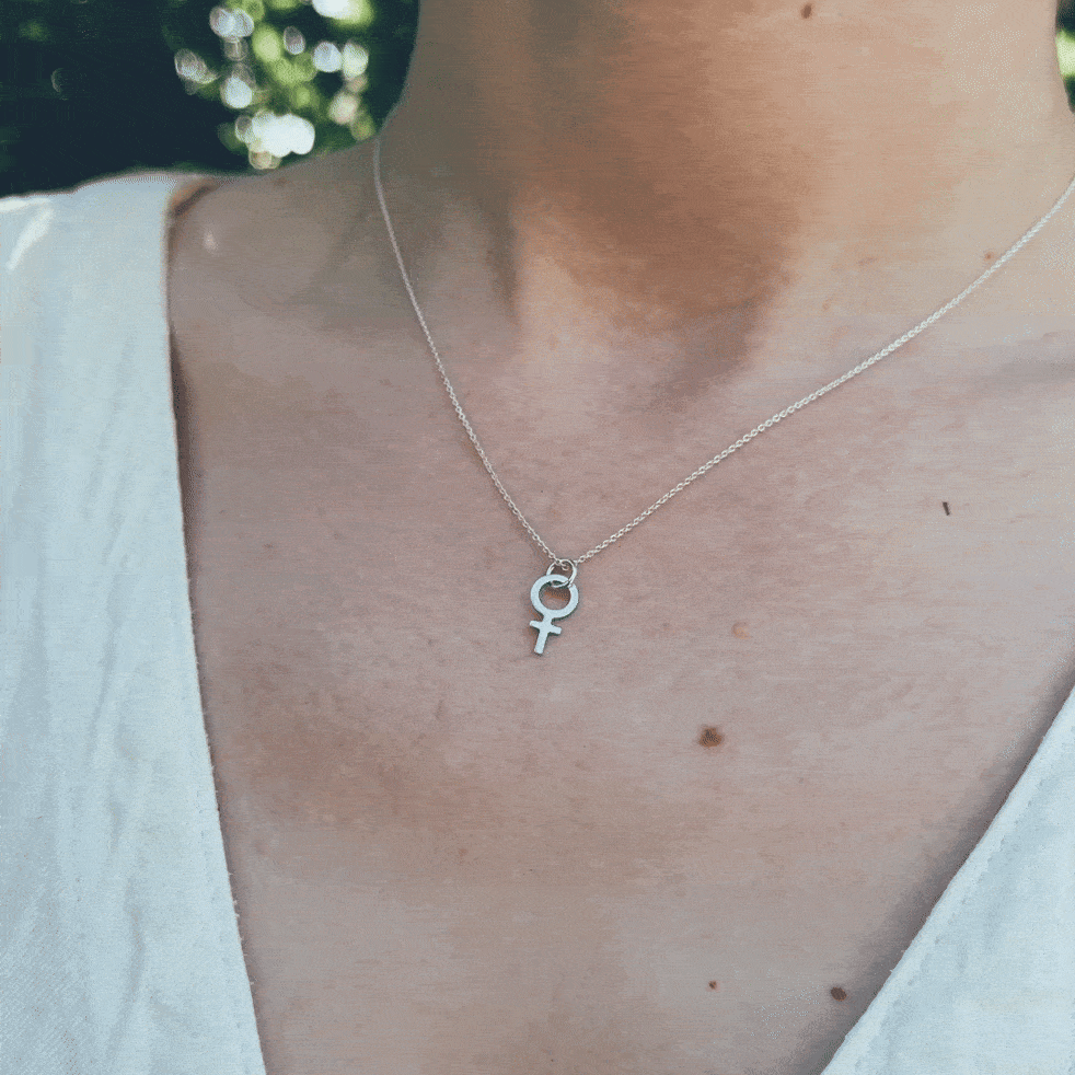 Susan B Feminist Pendant Polished