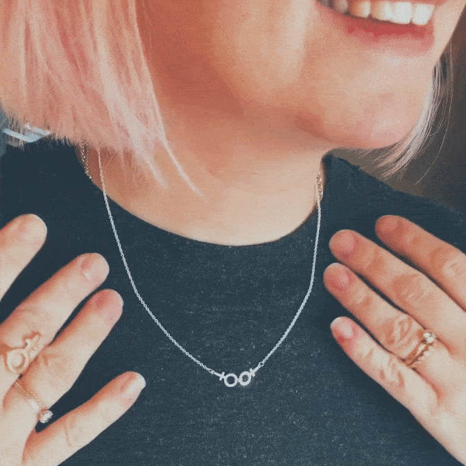 Tillsammans halsband silver