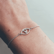 Feministöga armband silver