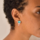 Amazonite Betty Studs