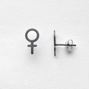 Angela Svartoxiderade Örhängen - Feministsmeden