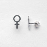 Angela Black Oxidized Earrings