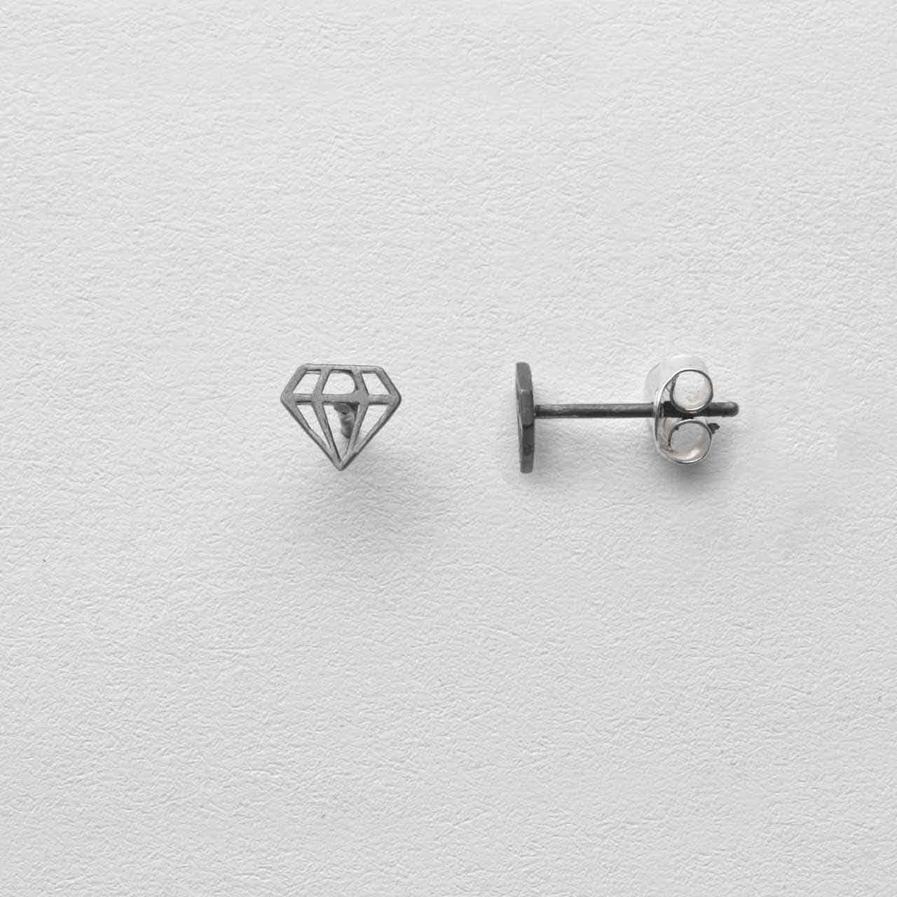 Diamant Mini Studs Svartoxiderade - Feministsmeden