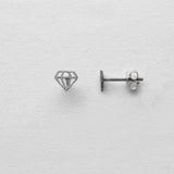 Diamond Mini Studs Black Oxidized