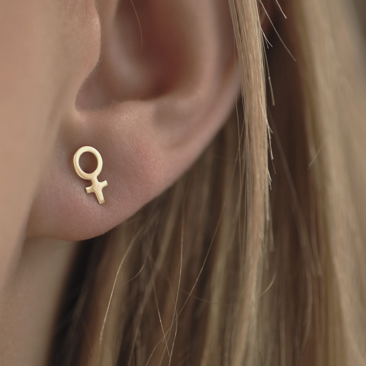 Fatima Små Örhängen 18k Guld - Feministsmeden