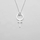 Fredrika Hammered Feminist Pendant