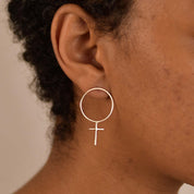 Hedvig Feministörhängen 18k guld - Feministsmeden