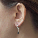 Hematite Hoop Earrings