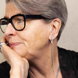 Matilda Dangling Black Oxidized Earring