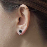 Onyx Susan B Svartoxiderade Studs