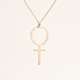 Rosa Feminist Pendant 18k Gold