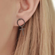 Sophie Svartoxiderade örhängen - Feministsmeden