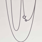 Svartoxiderad Kedja 1mm ø - Feministsmeden