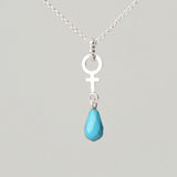 Turquoise Polished Feminist Pendant