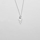 Virginia Feminist Pendant Hammered