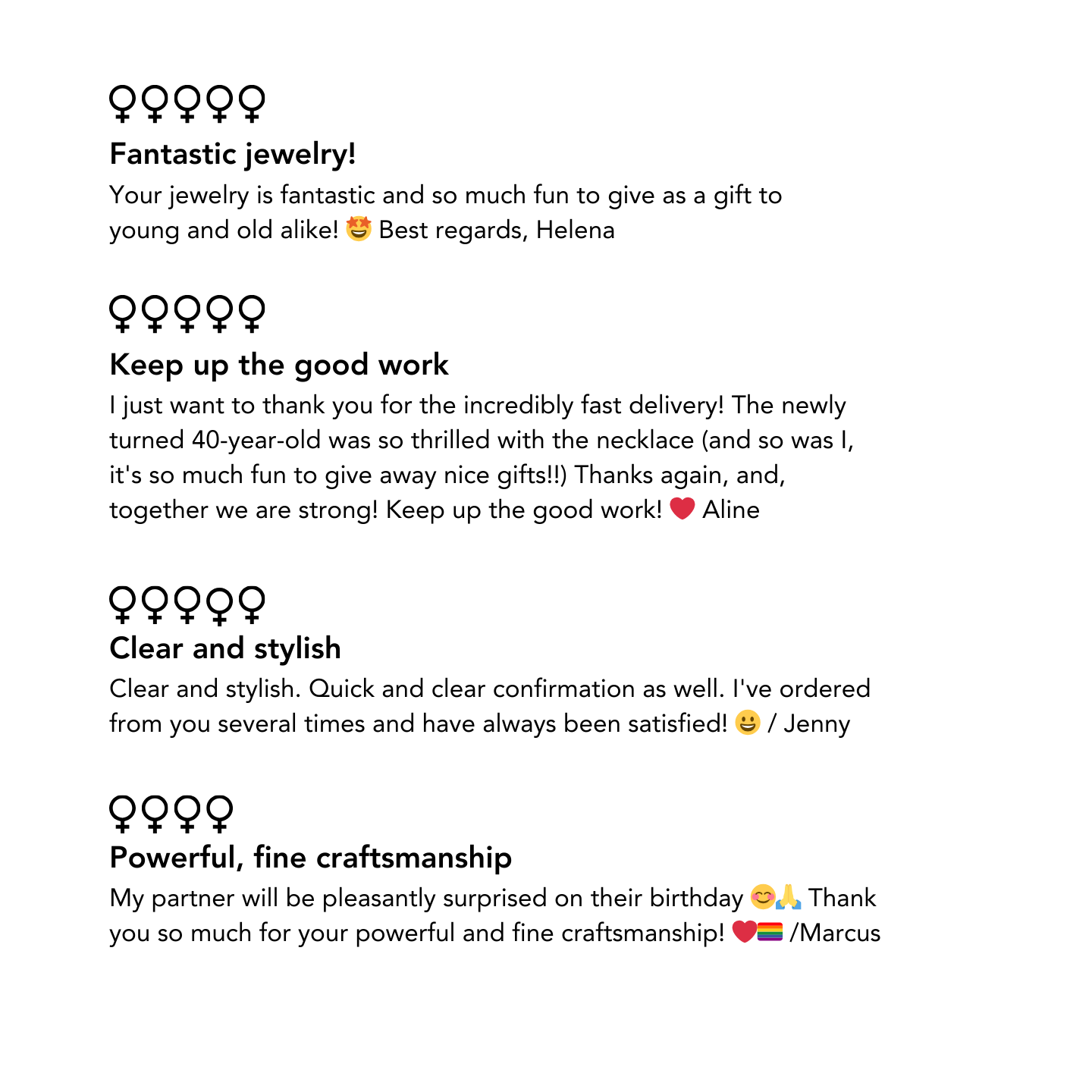 Reviews from customers of Feministsmith